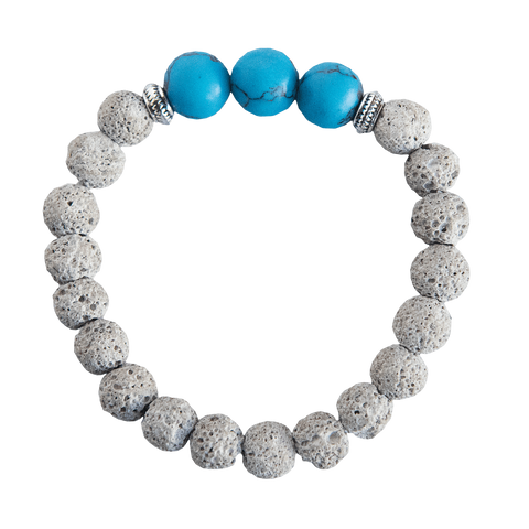 Lava Stone Bracelet (White)