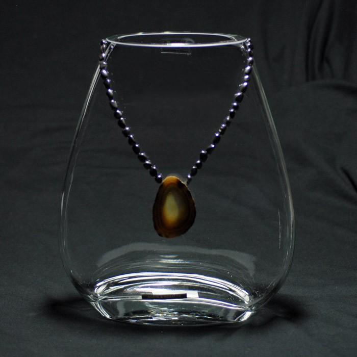 Glass Vase - Agate Stone Series, Tulip Flower 12 inches Tall