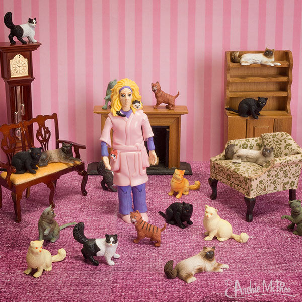 Crazy Cat Lady At Home