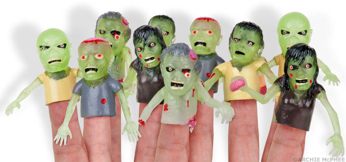 zombie finger puppets