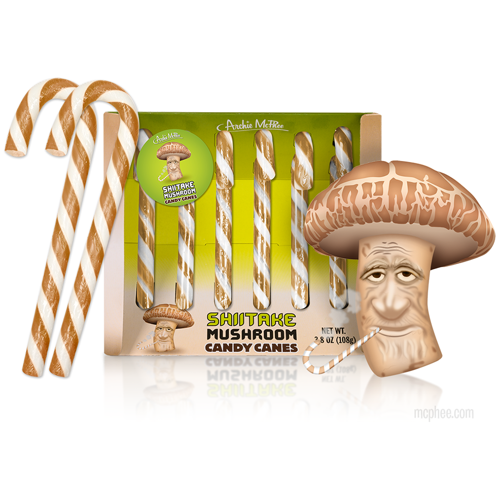 Shiitake Mushroom Candy Canes Archie Mcphee 7774