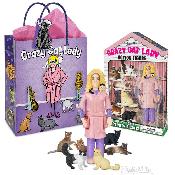 Crazy Cat Lady Action Figure Gift Set - Crazy Cat LaDy Action Figure Gift Set GranDe