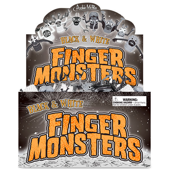 Black and White Finger Monsters - Bulk Box