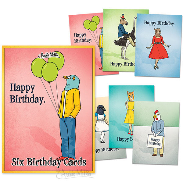 Birthday Cards Boxed Set Archie Mcphee Co