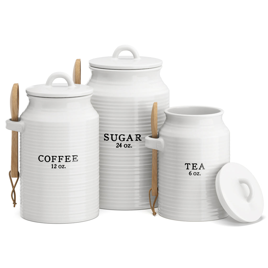 Flour And Sugar Canisters - Ideas on Foter  Kitchen canister sets, Flour  canister set, Kitchen canister set