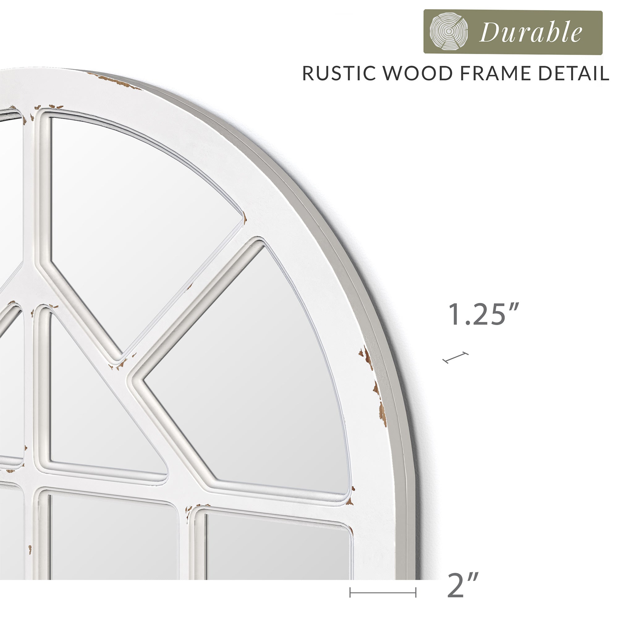 arched window frame white