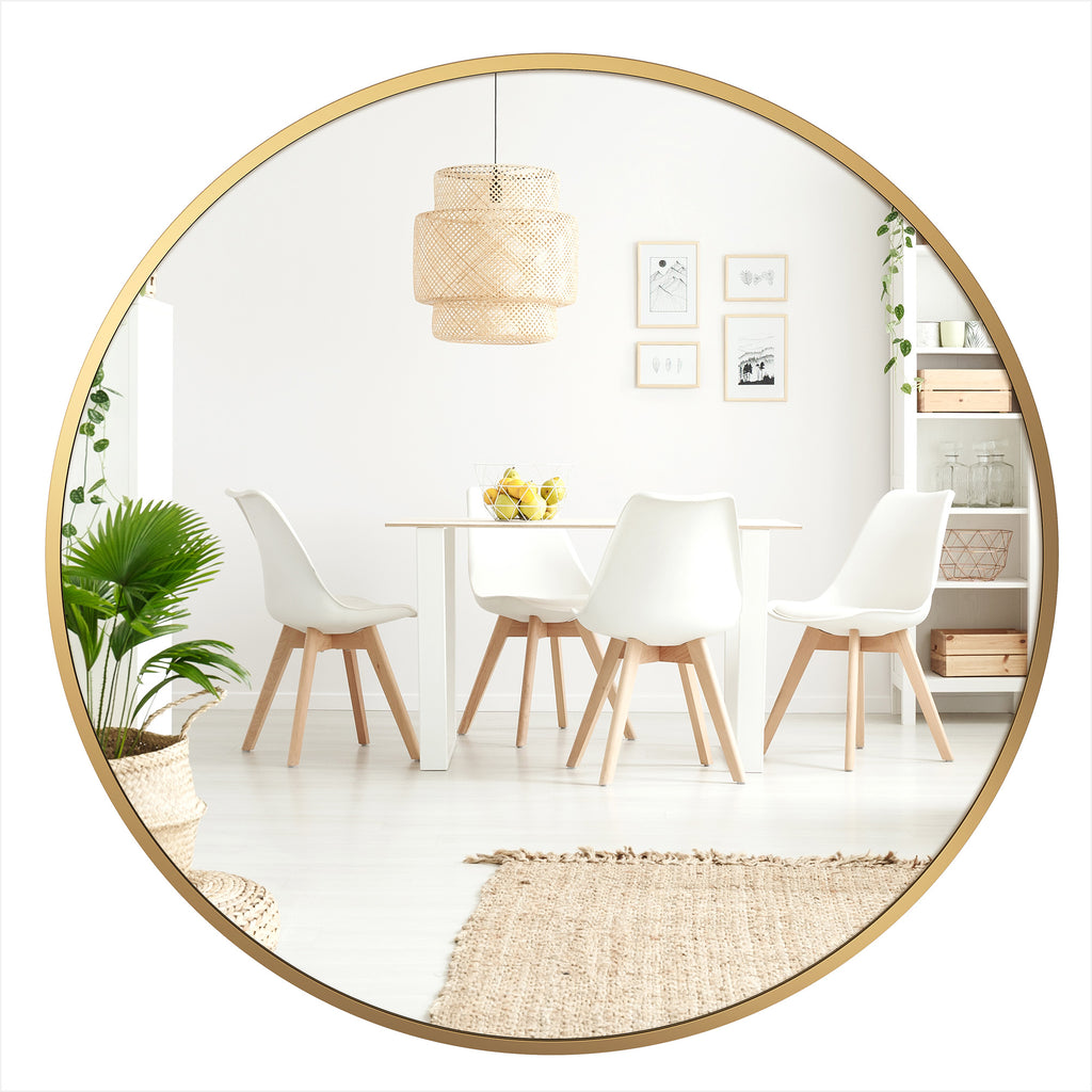 26 Rattan Round Bathroom Mirror - Boho Mirror for Nursery Wall Decor -  Handmade Wicker Rattan Mirrors for Wall with Rustic Design - Add Farmhouse  Elegance to Your Home Decor by Barnyard Designs