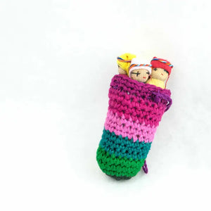 Worry Dolls in Knit Pouch - Sojourns Fair Trade