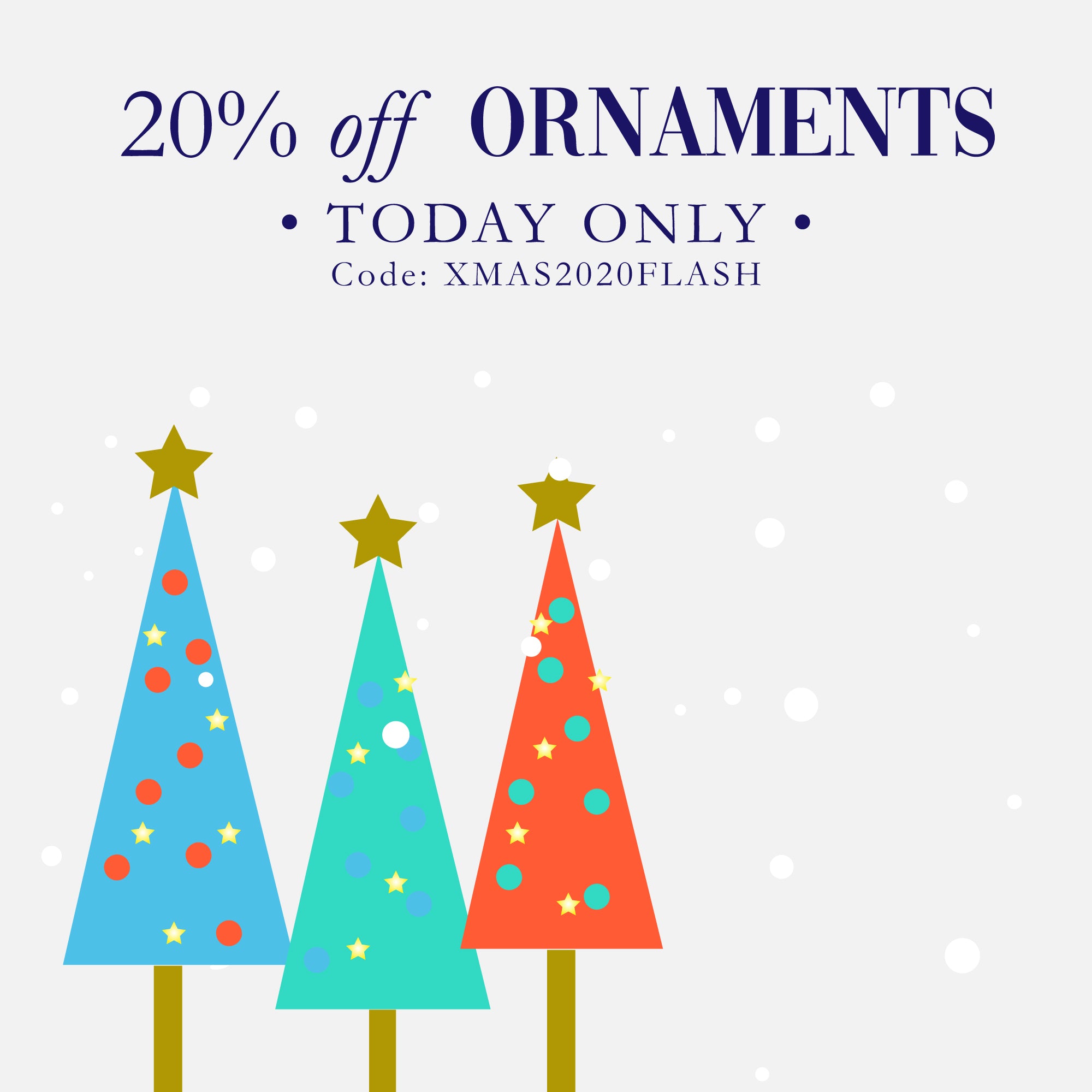 20% off ornaments today