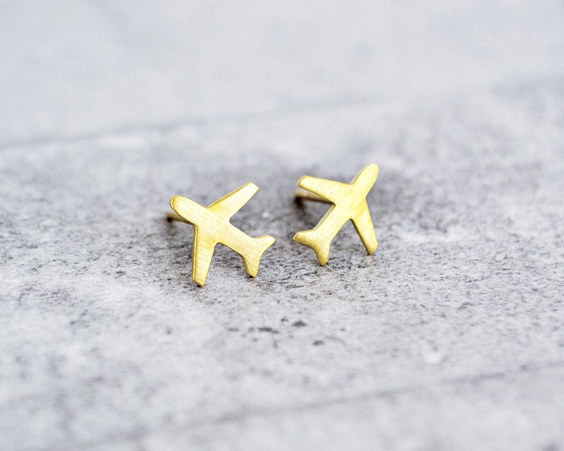 airplane earrings make a great travel inspired gift