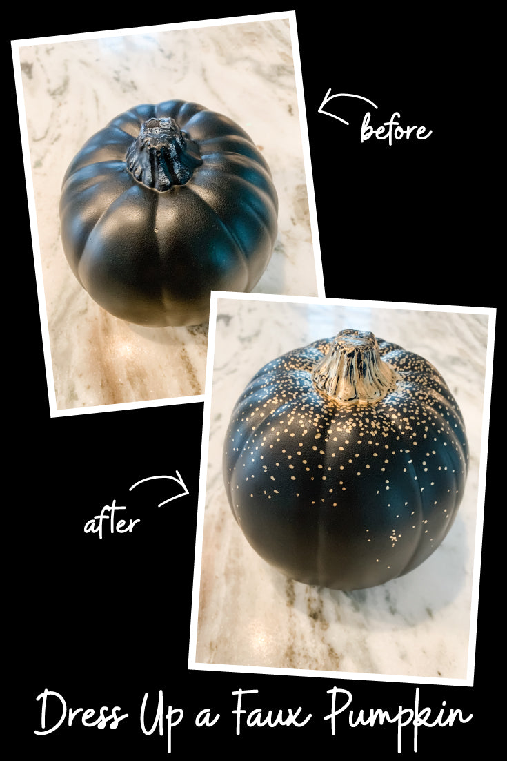 how to dress up a faux pumpkin