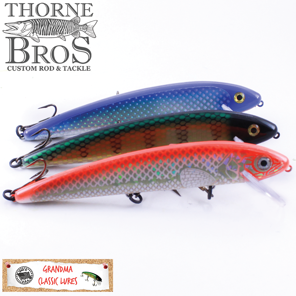 Step-by-Step Guide musky lure painting 13 Inch Grandma Fishing Lure with a  green Foil Perch Pattern 