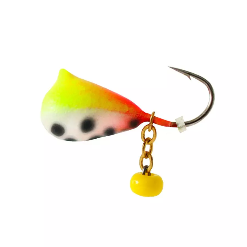 Clam Black White Swirl Drop Jig