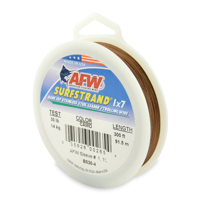 45 LB 300 Feet - AFW 1x7 Surflon - Coated - Stainless Steel Fishing Wire  BULK for sale online