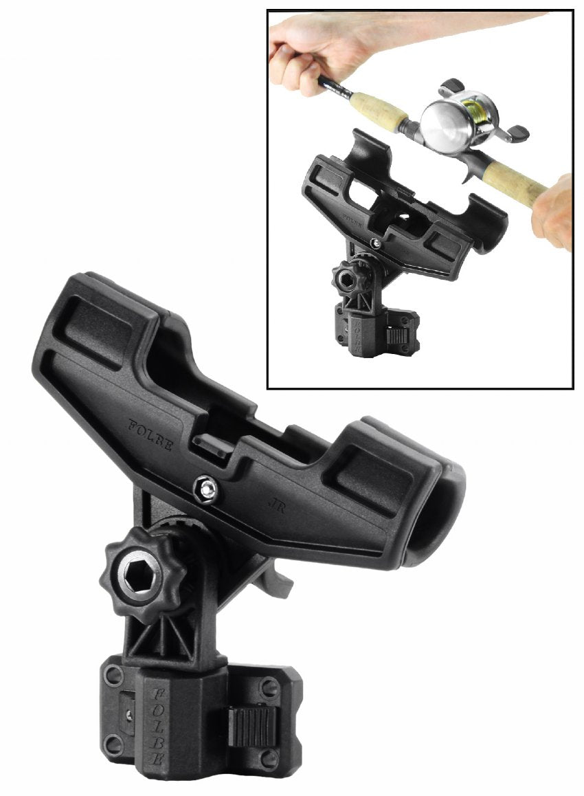  Folbe F095 - Advantage Rail Mounted Fishing Rod Holder (Fits  3/4 - 1 Rails) : Sports & Outdoors