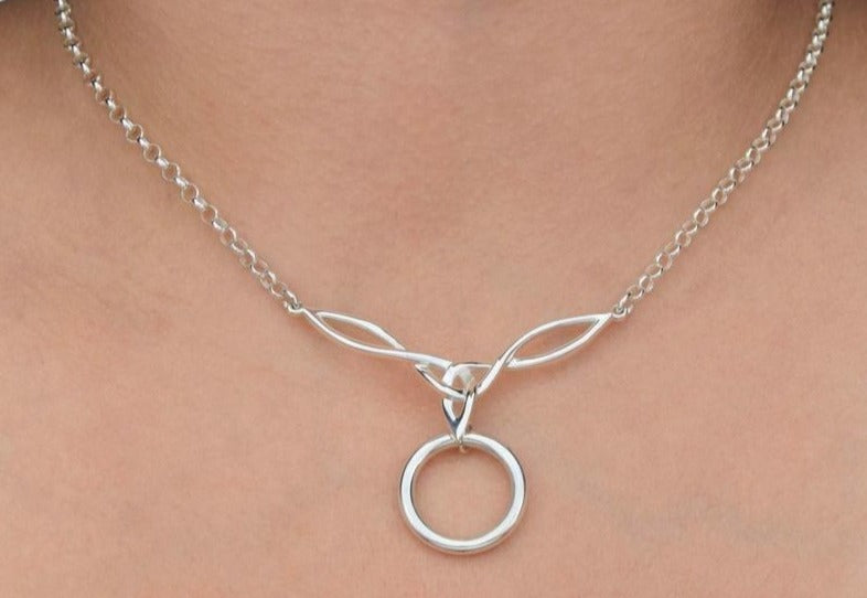 925 Sterling Silver Celtic Knot With O Ring Locking sm Slave Submissive Sub Pet Bondage Submissive Day Collar Choker Free Lock Tobehis