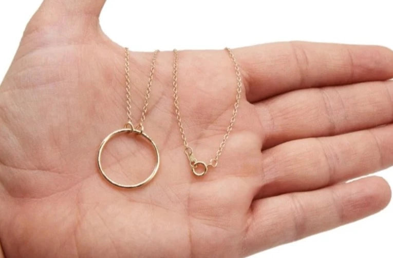 gold o ring necklace