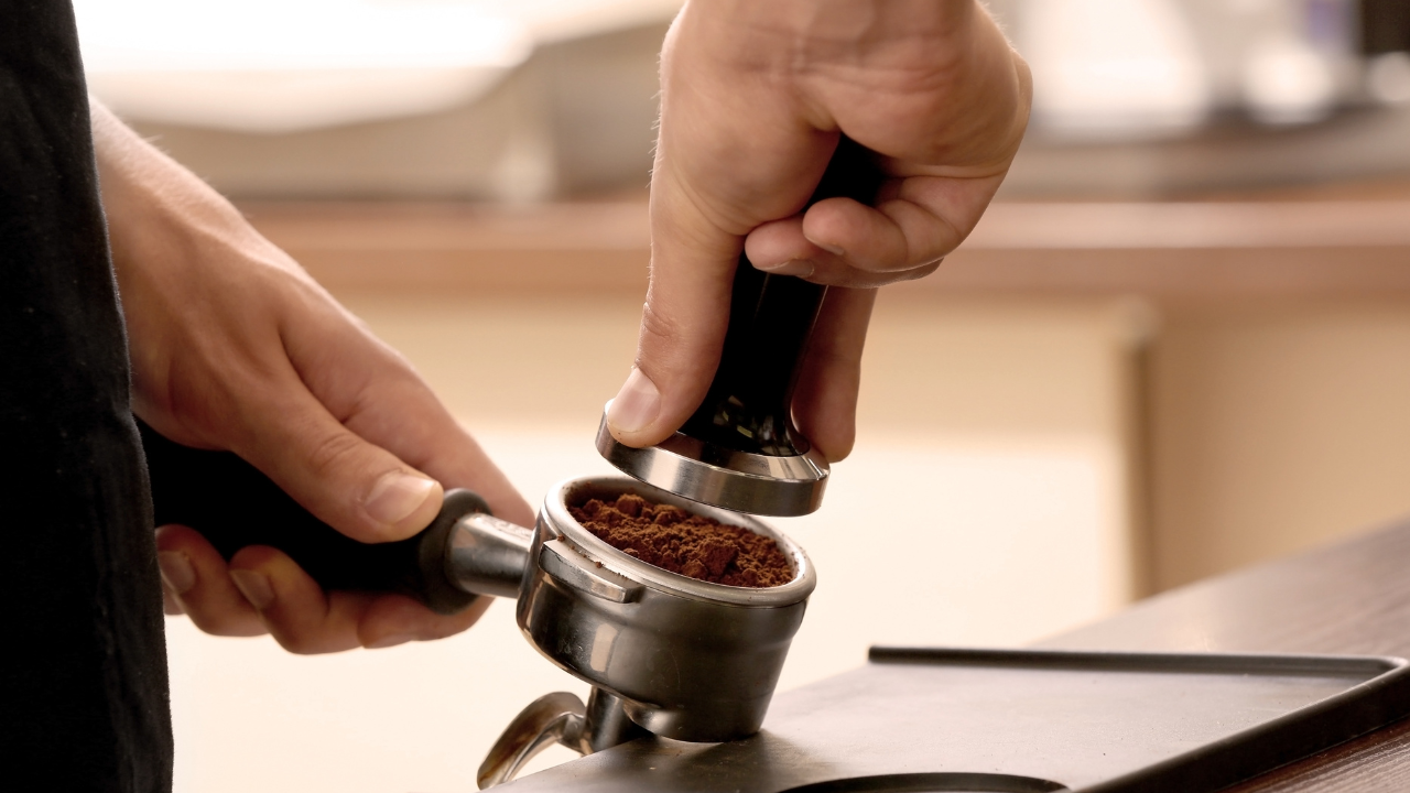 coffee tamping