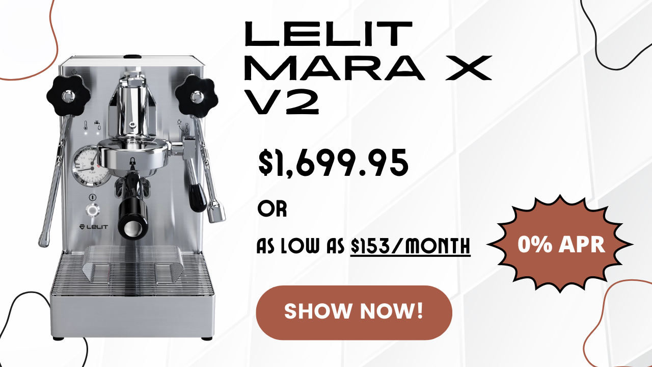 shop lelit mara x v2 espresso machine