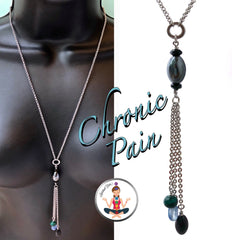 Chronic Pain Relief Healing Crystal Reiki Gemstone Tassel Necklace - spiritual diva 
