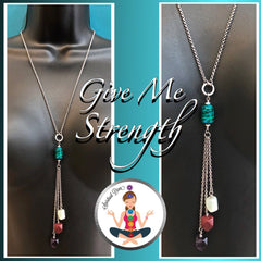 Strength Grief Depression Healing Crystal Reiki Gemstone Tassel Necklace - Spiritual Diva Jewelry