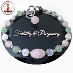 FERTILITY PREGNANCY Energy Healing Crystal Reiki Gemstone IVF Bracelet - Spiritual Diva Jewelry