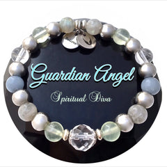 Guardian Angel Healing Crystal Reiki Angel Gemstone Bracelet - Spiritual Diva Jewelry