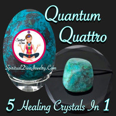 Quantum Quattro Silica 5 Healing Crystals One Stone - Spiritual Diva Jewelry