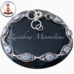 Moonstone Energy Healing Crystal Reiki Adjustable Gemstone Bracelet - Spiritual Diva 