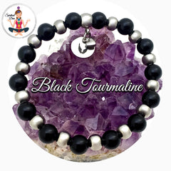 Black Tourmaline Angel Bracelet - Spiritual Diva 