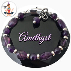 Spiritual Diva Jewelry Amethyst Energy Healing Crystal Gemstone Adjustable Reiki Bracelet