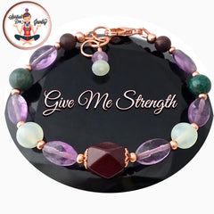 Strength Grief Depression Healing Crystal Copper Reiki Clasp Bracelet - Spiritual Diva 