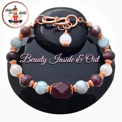  Spiritual Diba INNER BEAUTY Healing Crystal Reiki Copper Gemstone Bracelet Moonstone