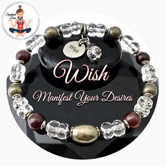 wish manifestation Energy healing crystal Reiki Gemstone stretch bracelet - Spiritual Diva Jewelry