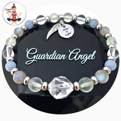 Spiritual Diva Guardian Angel Energy Healing Crystal Reiki Gemstone Charm Bracelet