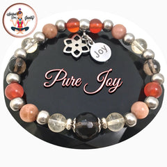 POSITIVE ENERGY Pure Joy Healing Crystal Reiki Gemstone Stretch Bracelet - Spiritual Diva Jewelry