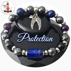 PROTECTION Energy Healing Crystal Reiki gemstone angel Bracelet - Spiritual Diva Jewelry