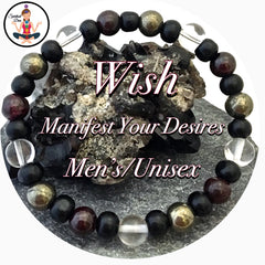 wish manifestation healing crystal Reiki gemstone Unisex bracelet - Spiritual Diva Jewelry