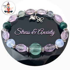 Stress Anxiety Relief Energy Healing Crystal Reiki Gemstone Bracelet - Spiritual Diva Jewelry