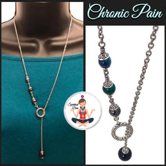 Chronic Pain Relief Energy Healing Crystal Reiki Gemstone Lariat Necklace  - Spiritual Diva Jewelry