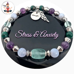 stress anxiety healing crystal reiki angel bracelet - Spiritual Diva Jewelry