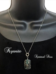 Kyanite energy healing crystal gemstone necklace - Spiritual Diva 