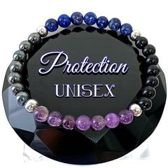 Spiritual Diva PROTECTION Mens Unisex Genuine Crystal Gemstone Energy Bracelet
