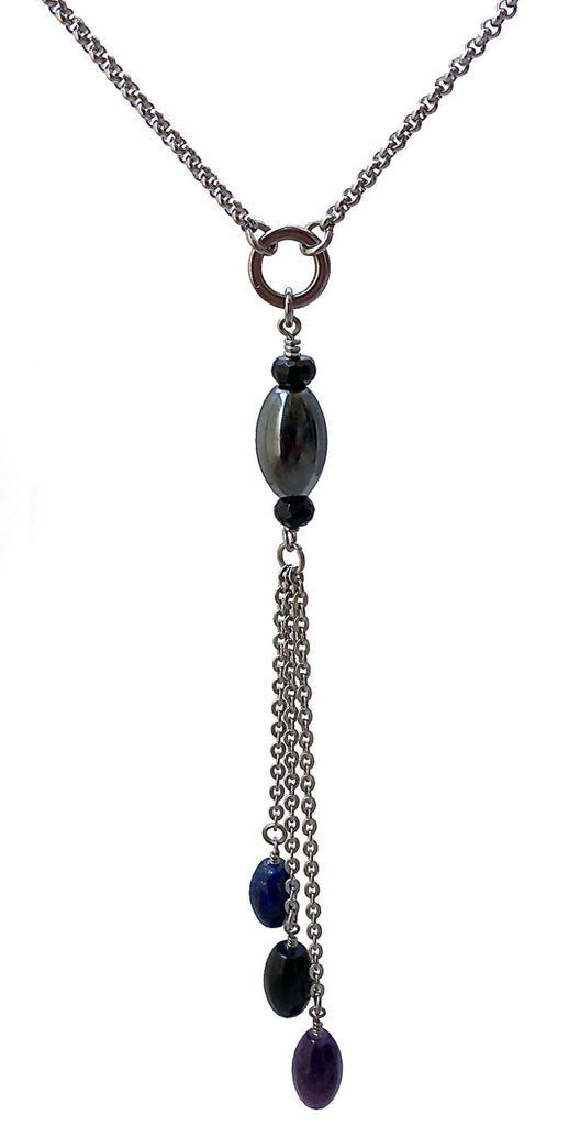 PROTECTION Reiki Energy Healing Crystal Gemstone Tassel Necklace ...