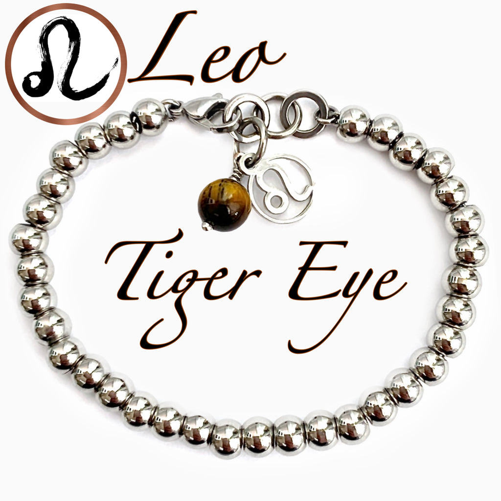 tiger eye charm bracelet