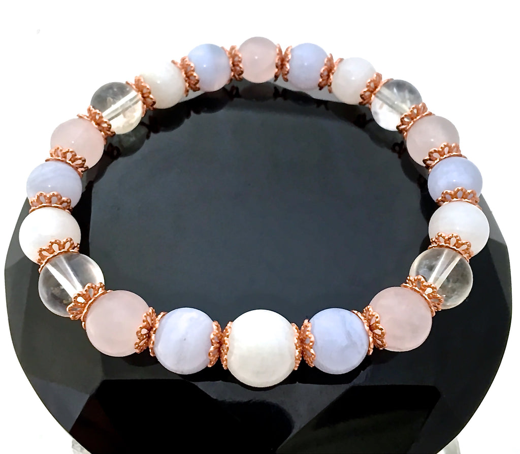 New Mother Baby Energy Healing Crystal Reiki Copper Gemstone Bracelet ...