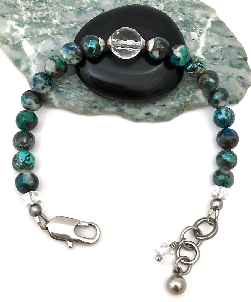 Quantum Quattro Clear Quartz Healing Crystal Reiki Gemstone Bracelet ...