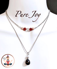 Positive Energy Healing Crystal Reiki Double Strand Choker Gemstone Necklace - Spiritual Diva Jewelry