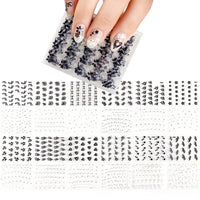 white nail art stickers