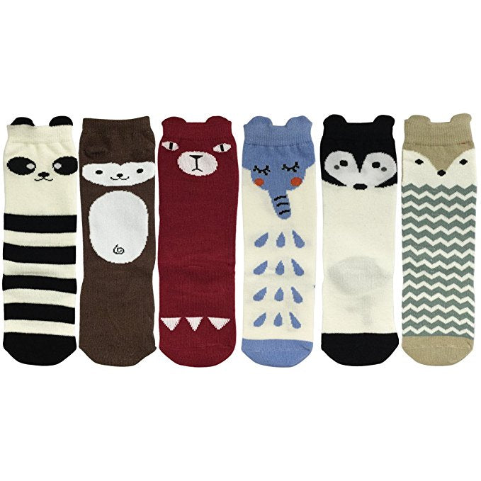 Zoo Fun Animal Children's Tube Socks (set of 6) – allydrew